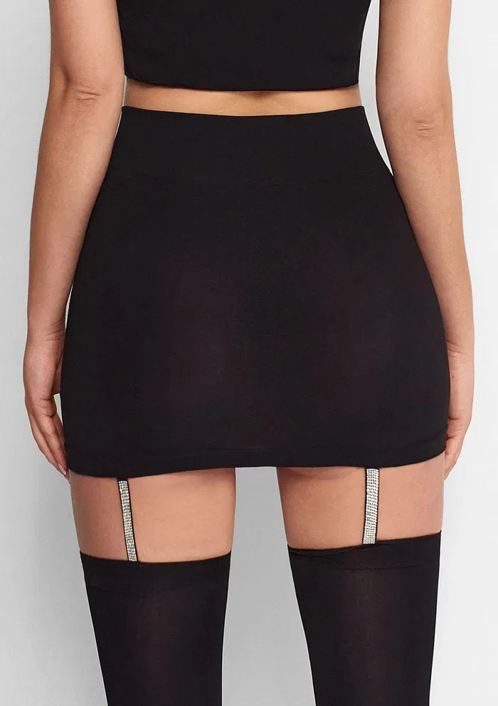 Skirt & Stockings Set – Stretch Fit with Crystal Straps