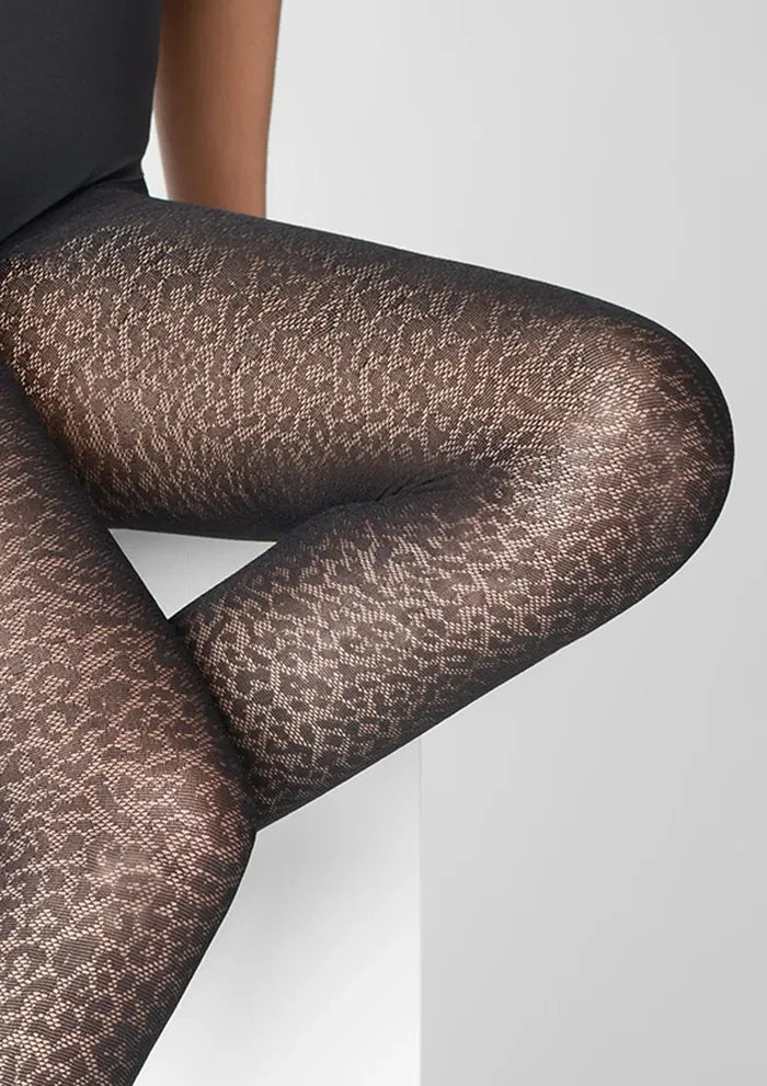 Leopard Print Tights UK – 40 DEN Fashion Statement – Wild Elegance with Contemporary Edge